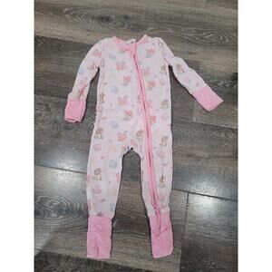 Tullabee Bamboo Western Baby Girl Sleeper Pajamas Pjs size 3-6 Months pink #6‎